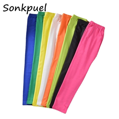 Girls Pants Fashion Kids Pencil Trousers Solid Color Leggings for Children 2-9 Years Girl Capris Toddler Cotton Legging