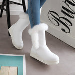 Mid-tube wedge snow boots