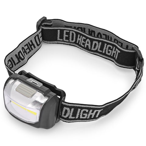 COB Headlight 3W Headlamp Camping Night LED High Power Torch