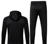 Winter warm black polyester hoodie sportswear for man