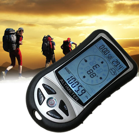 8-in-1 hand-held electronic altimeter Mountaineering portable fishing barometer compass altimeter