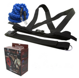 Double explosive force trainer - running speed resistance band pull rope stretch track