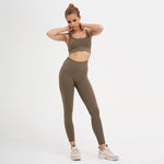 Sport Bra and High Waist Legging Yoga exercise suit