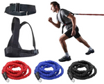 Double explosive force trainer - running speed resistance band pull rope stretch track