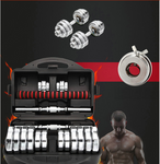 15 Kg dumbbell and barbel in 1 design made of pure steel for exercise at home