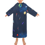 Rocket Blanket Long Robe with Sleeves for Kids