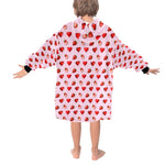 Love Strawberry Blanket Hoodie for Kids