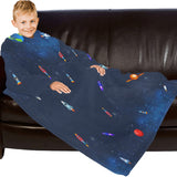 Rocket Blanket Long Robe with Sleeves for Kids