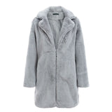 Elegant Long Faux Fur Winter Coat for women