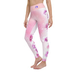 Dilfa Pink Flowers High-Waist Yoga Leggings