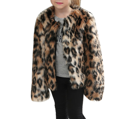 Kids Baby Girls Autumn Winter Faux Fur Coat Jacket Thick Warm Outwear Clothes Winter coat for girls drop ship