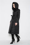 Winter fashion women's slim hooded long down coat warm jacket