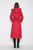 Winter fashion women's slim hooded long down coat warm jacket