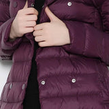 Winter fashion women's slim hooded long down coat warm jacket