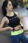 Elastic sports zipper pocket  belt waist bag for running and fitness